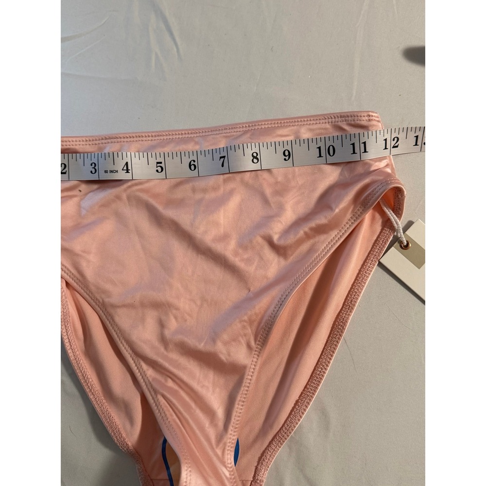 Good American Bikini Bottoms Soft Pink High Waist High Cut Cheeky NWT Size 0 XS - Picture 5 of 7